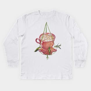 Hummingbird Hot Chocolate Kids Long Sleeve T-Shirt